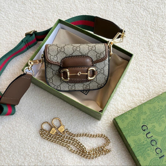Modern Italian-Inspired Brown Monogram Shoulder Bag