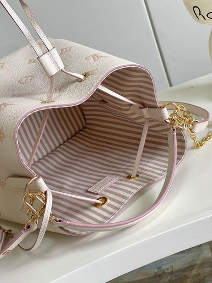NeoNoe Monogram Leather Top Handle Bag
