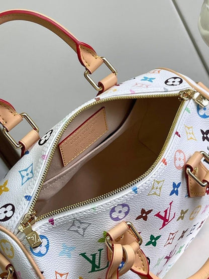 Speedy Bandouliere Monogram Calfskin Travel Bag