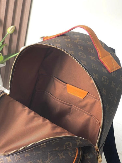 Elegant Refined Monogram Leather Top Handle Bag