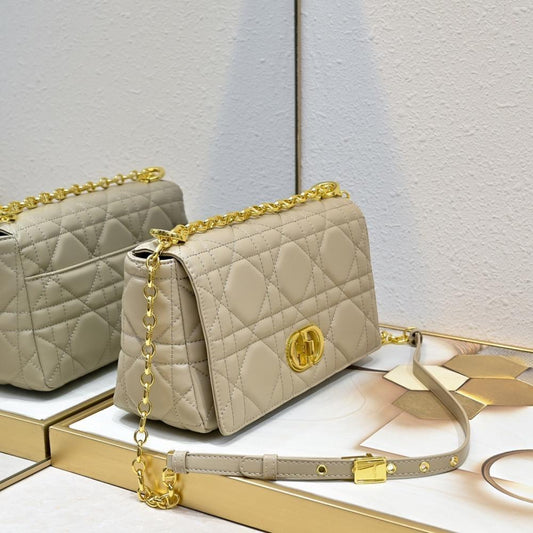 Luxury Stylish Gold Lambskin Shoulder Bag