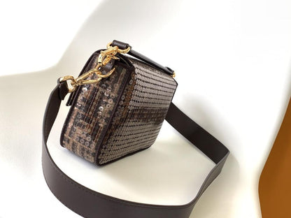 Embroidered Top Handle Bag