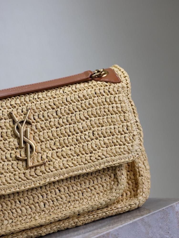 Niki Raffia Top Handle Bag