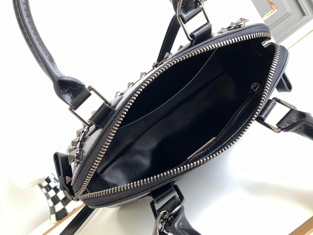 Stylish Refined Studded Top Handle Bag