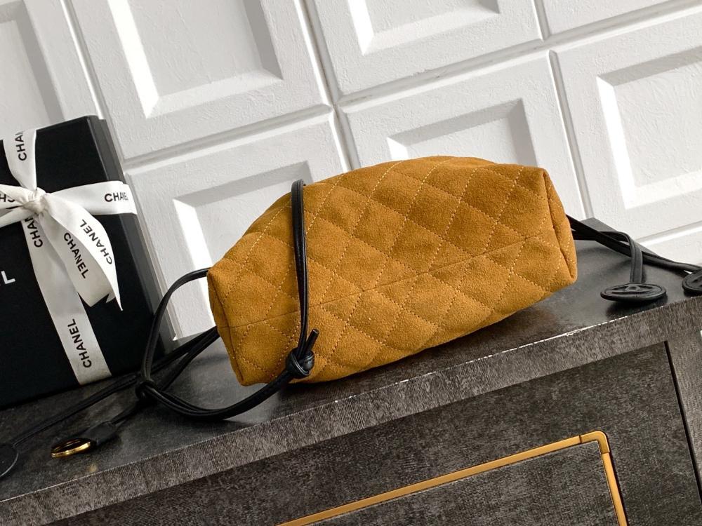Black Suede Top Handle Bag