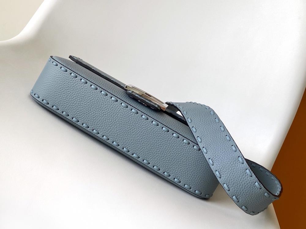 Baguette Leather Top Handle Bag