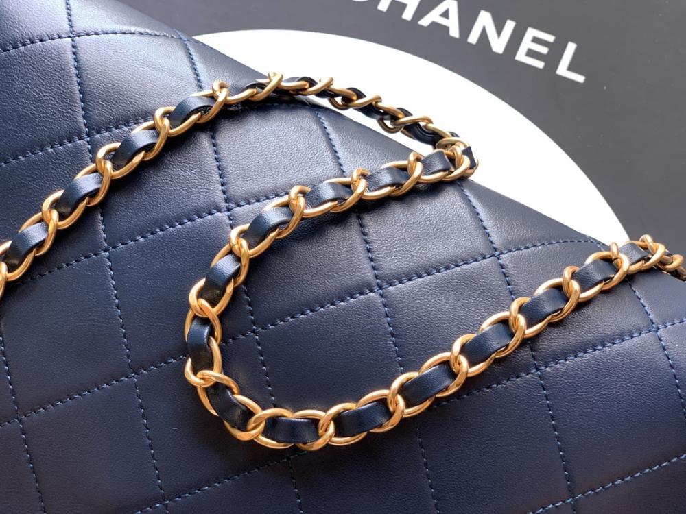Gold Leather Top Handle Bag