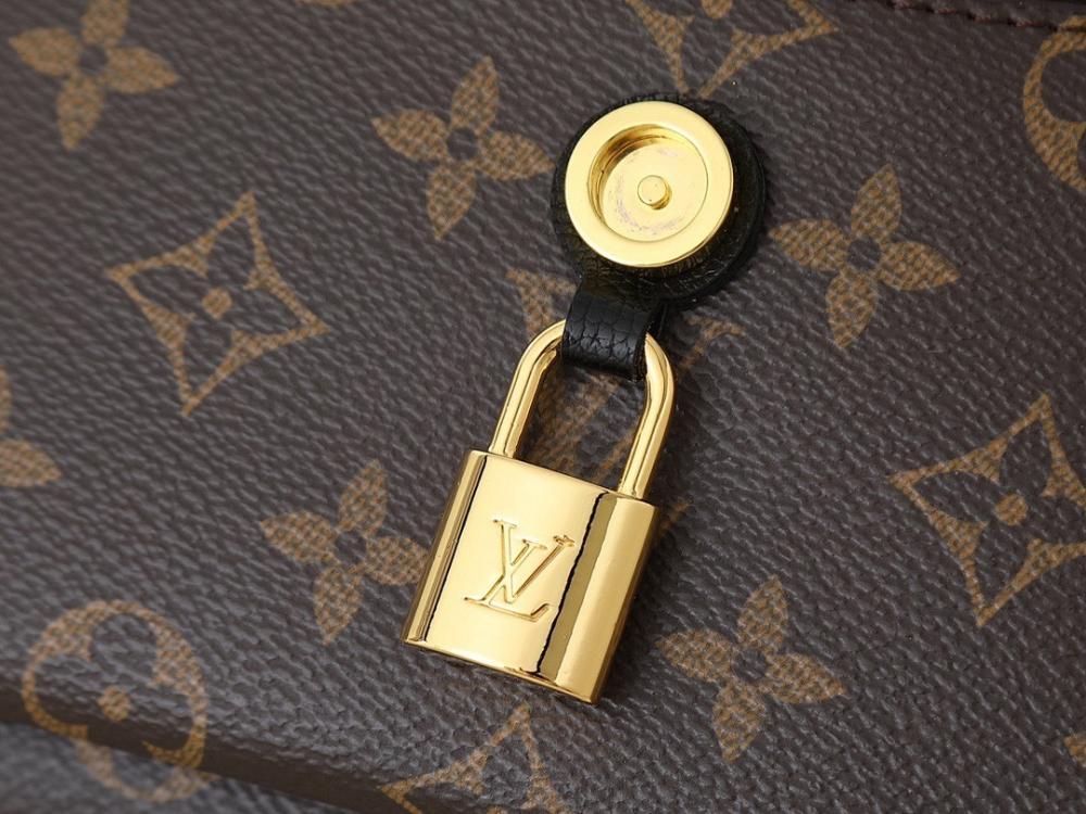 Modern Refined Gold Monogram Leather Shoulder Bag