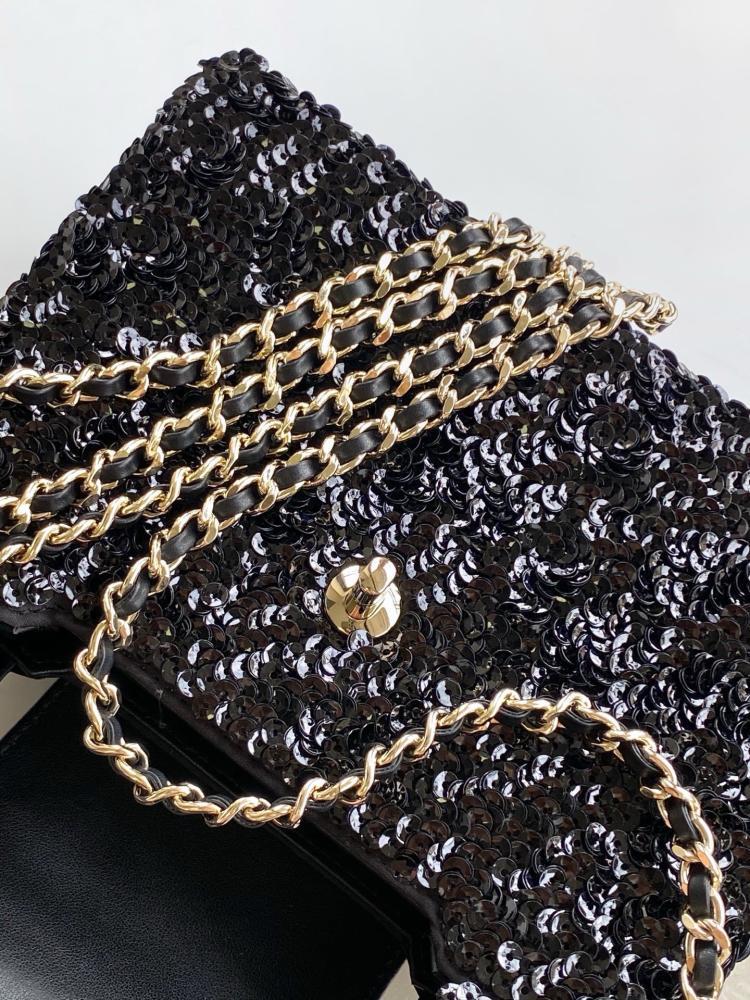 Mini Kelly Shopping Bag with Sequins