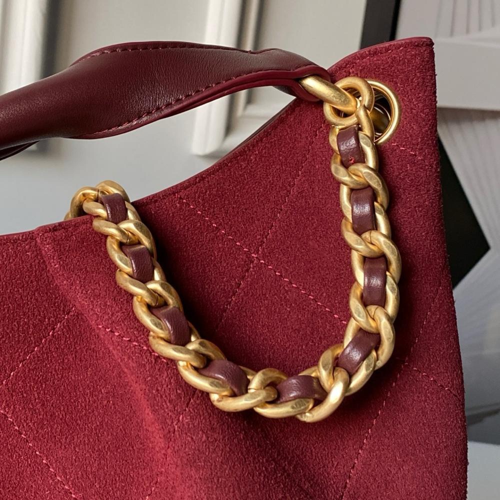 Gold Leather Hobo Bag