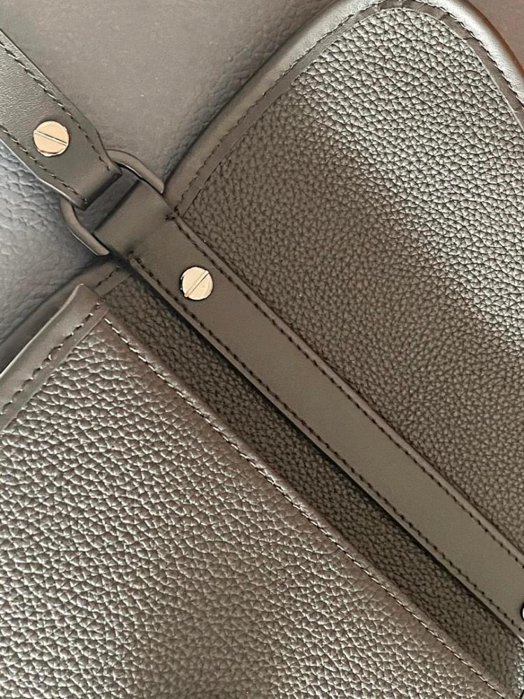 Elegant Premium Black Printed Calfskin Shoulder Bag