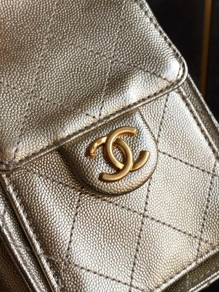 Gold Leather Hobo Bag