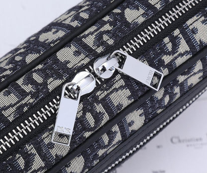 Modern Luxury Black Printed Calfskin Shoulder Bag