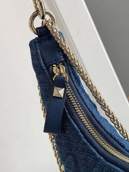 Classic Italian-Inspired Embroidered Lambskin Crossbody Bag