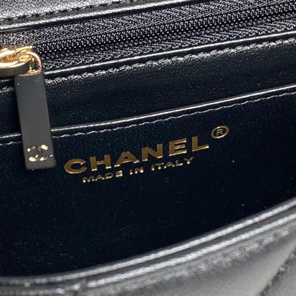 Gold Leather Top Handle Bag