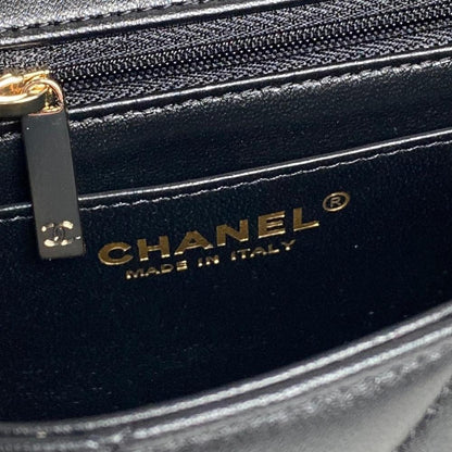 Gold Leather Top Handle Bag