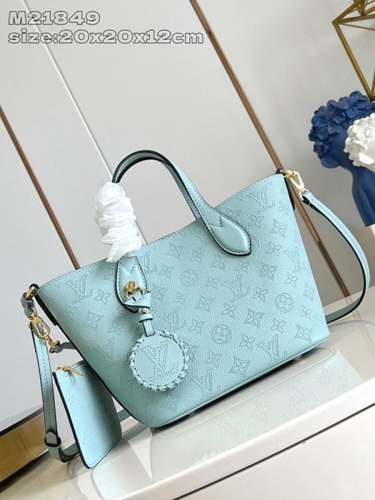 Woven Leather Top Handle Bag