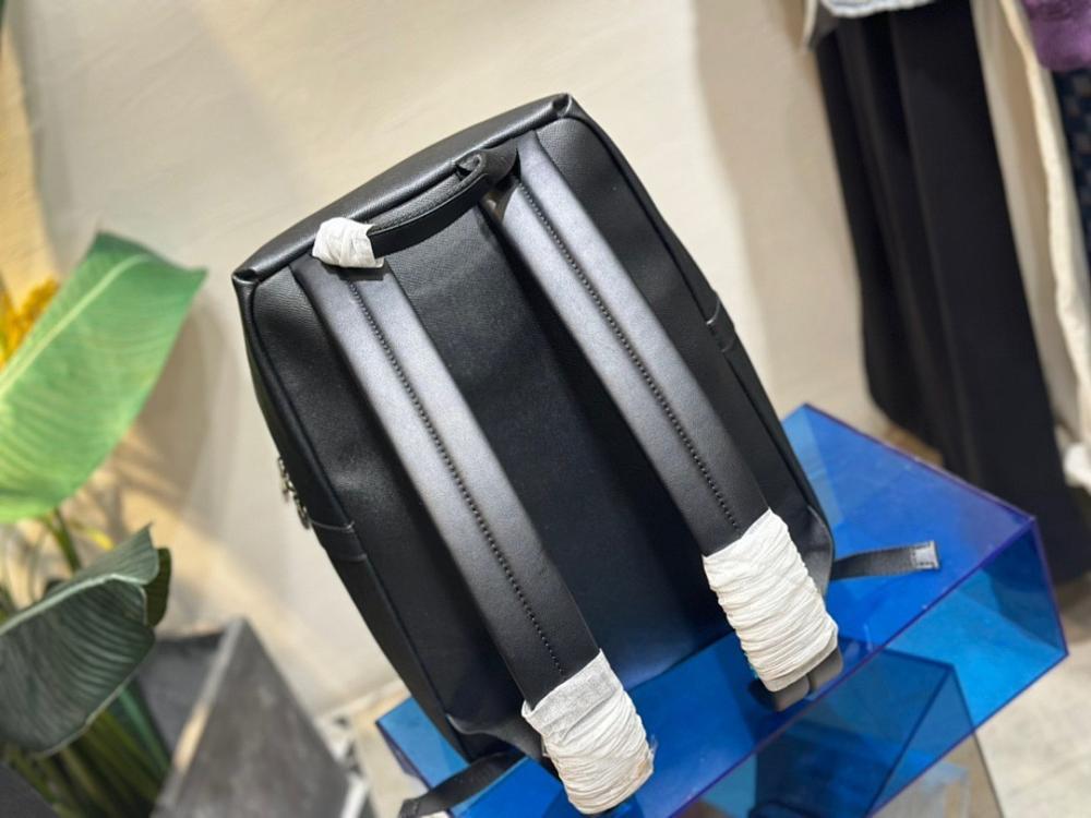 Classic Refined Silver Leather Backpack