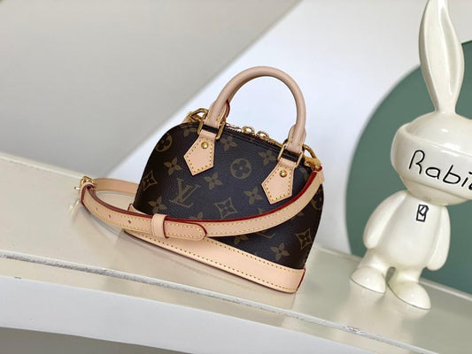 Alma Monogram Leather Shoulder Bag