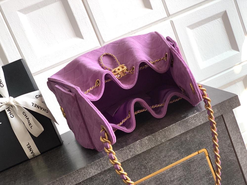 Gold Leather Bucket Bag