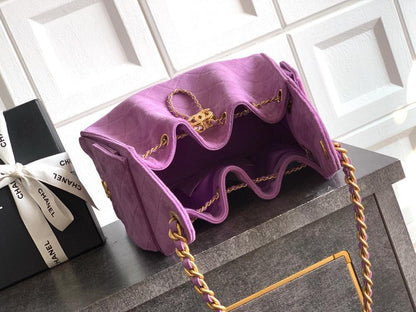 Gold Leather Bucket Bag