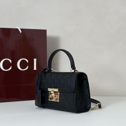 Leather Top Handle Bag