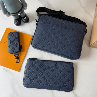 Classic Refined Monogram Calfskin Shoulder Bag
