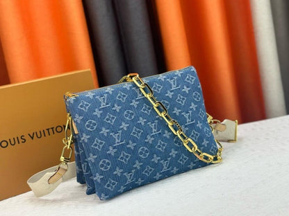 Italian-Inspired Luxury Denim Shoulder Bag