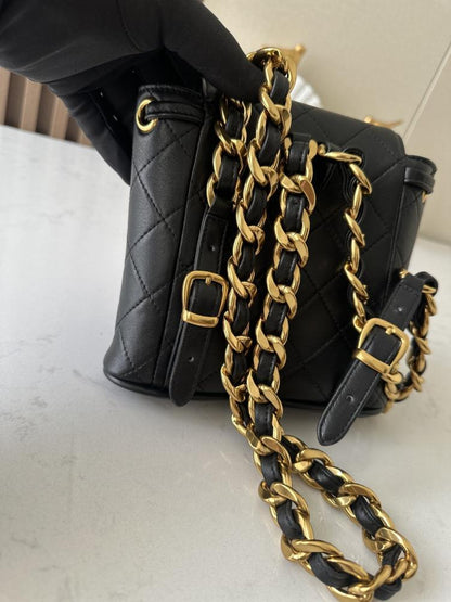 Classic Embroidered Leather Backpack