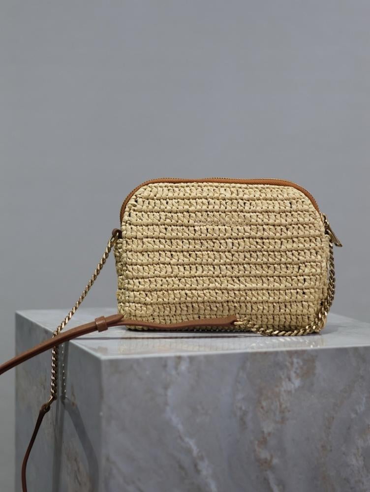 Modern Elegant Woven Leather Top Handle Bag