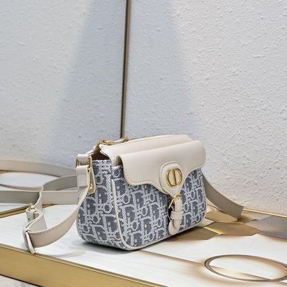 Bobby Blue Printed Calfskin Shoulder Bag