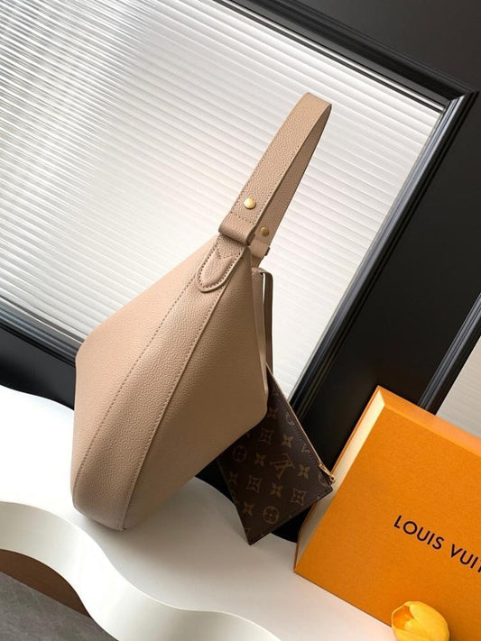 Modern Italian-Inspired Monogram Leather Top Handle Bag
