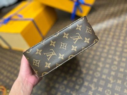Luxury Refined Gold Monogram Leather Shoulder Bag