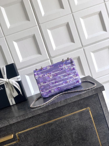 Embroidered Top Handle Bag
