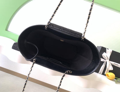 Woven Leather Top Handle Bag