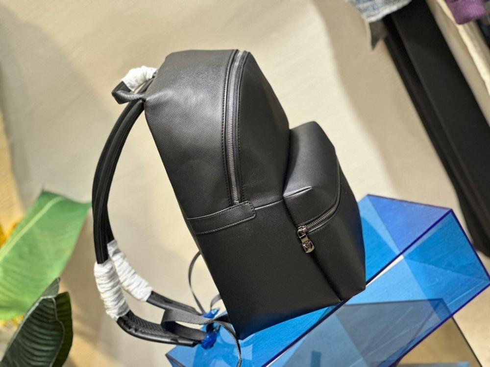 Classic Refined Silver Leather Backpack