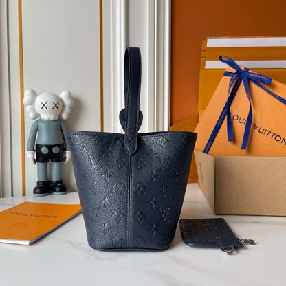 Modern Premium Monogram Leather Bucket Bag