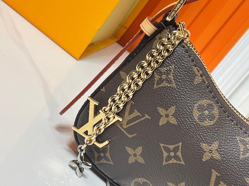 Luxury Elegant Monogram Denim Shoulder Bag