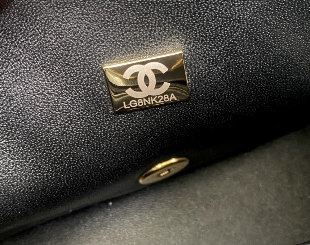 Classic Gold Leather Top Handle Bag