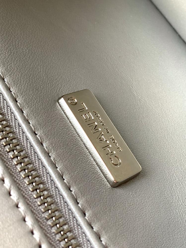 Silver Top Handle Bag