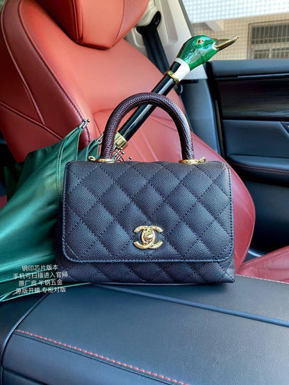 Leather Top Handle Bag