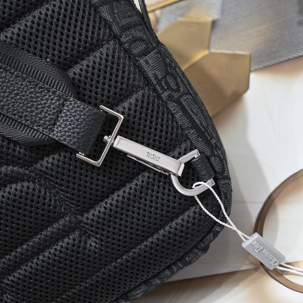 Italian-Inspired Stylish Black Quilted Jacquard Crossbody Bag