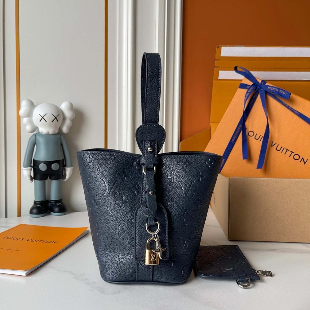 Modern Premium Monogram Leather Bucket Bag