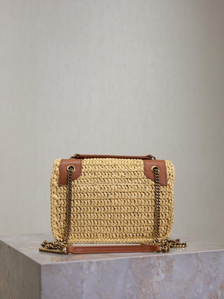 Niki Raffia Top Handle Bag
