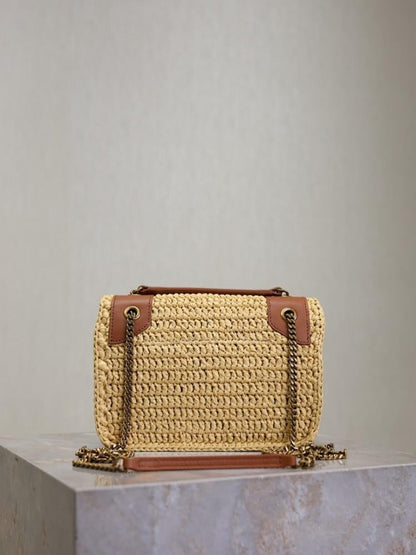 Niki Raffia Top Handle Bag