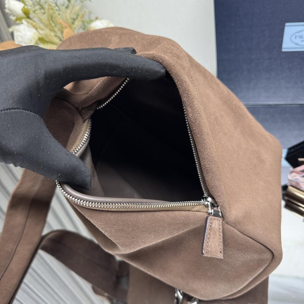 Suede Top Handle Bag