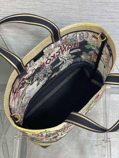 Embroidered Top Handle Bag