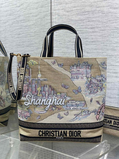 Embroidered Top Handle Bag
