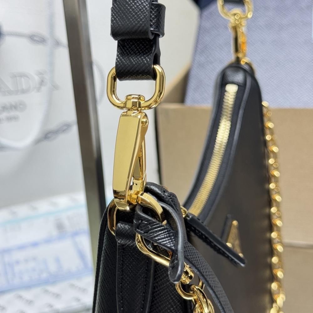 Saffiano Leather Hobo Bag