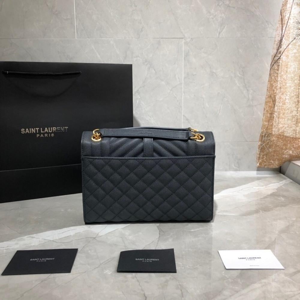 Classic Black Embroidered Leather Shoulder Bag – Special Edition